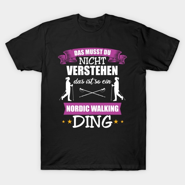 Nordic Walking Wandern Laufen T-Shirt by UNKREATIVDESIGNS